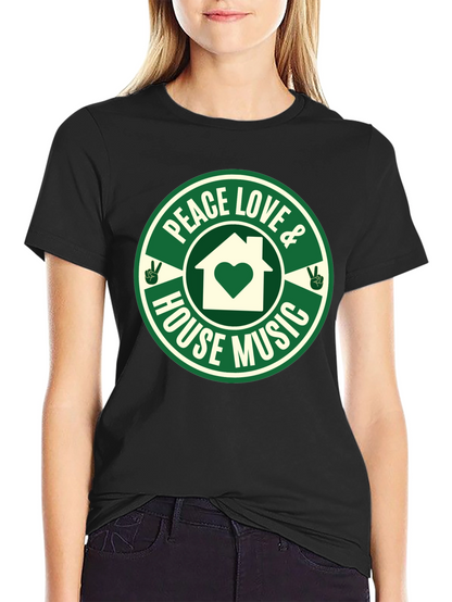 Peace Love House Music Graphic Tee