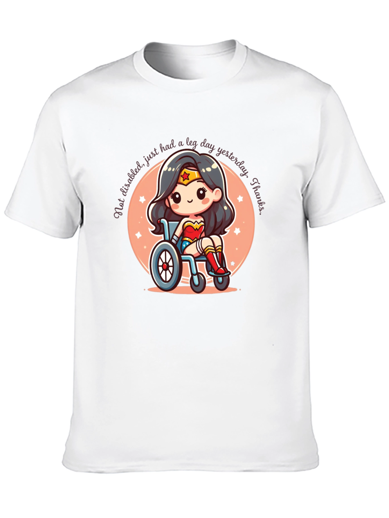 Wonder Woman Leg Day T-Shirt - Black Cotton Tee