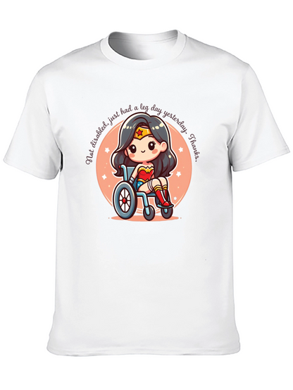 Wonder Woman Leg Day T-Shirt - Black Cotton Tee