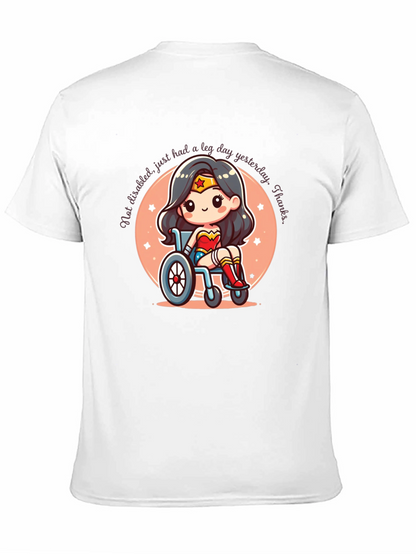 Wonder Woman Leg Day T-Shirt - Black Cotton Tee