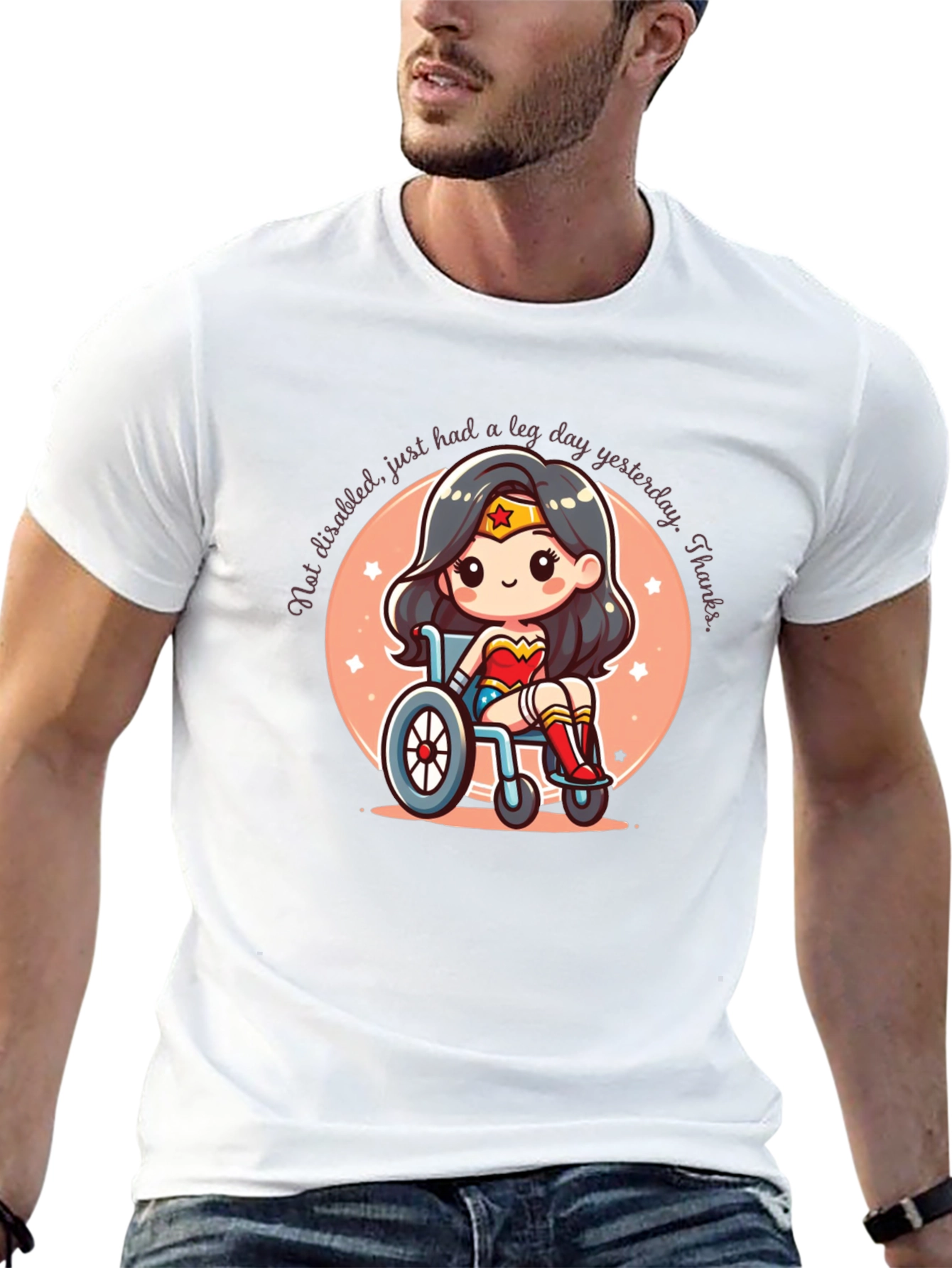 Wonder Woman Leg Day T-Shirt - Black Cotton Tee