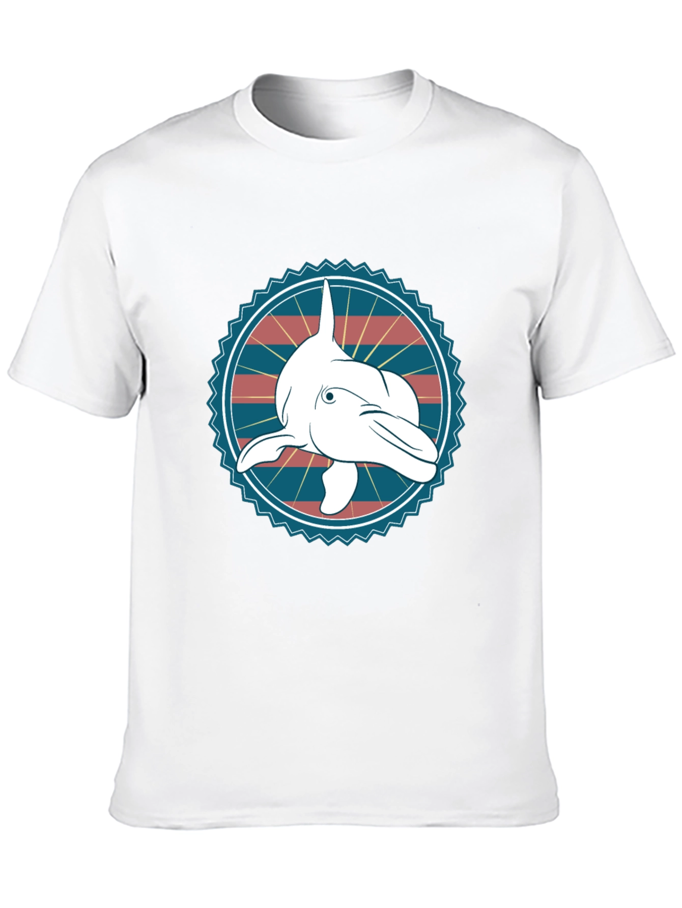 Dolphin Graphic Tee - Stylish Cotton Blend T-Shirt