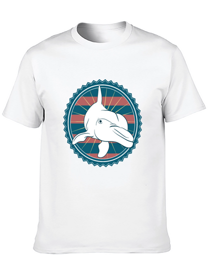 Dolphin Graphic Tee - Stylish Cotton Blend T-Shirt