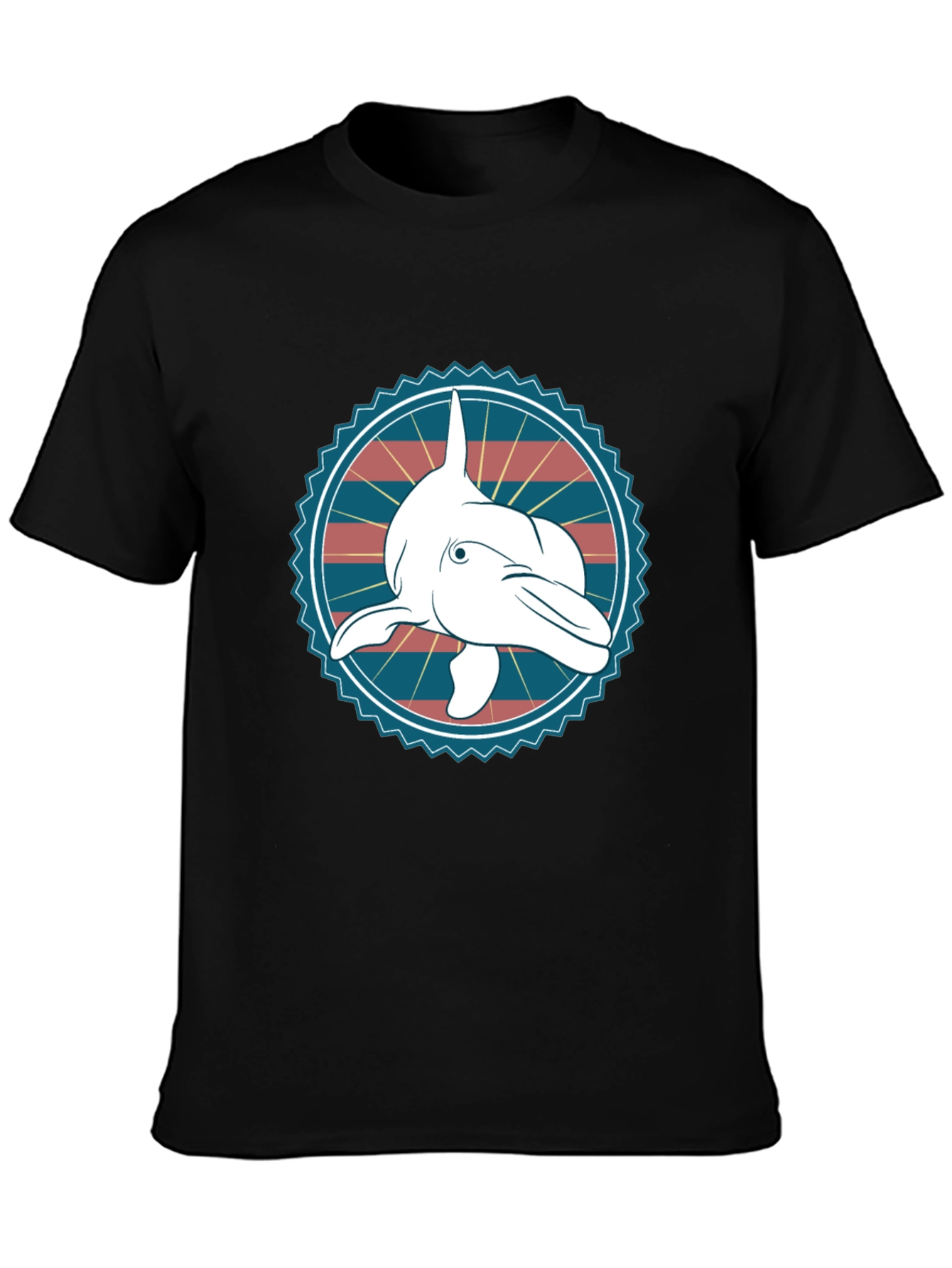 Dolphin Graphic Tee - Stylish Cotton Blend T-Shirt