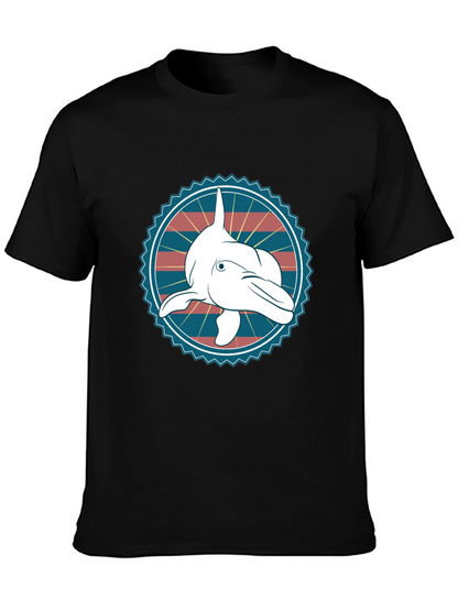 Dolphin Graphic Tee - Stylish Cotton Blend T-Shirt