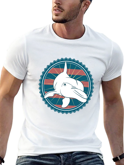 Dolphin Graphic Tee - Stylish Cotton Blend T-Shirt