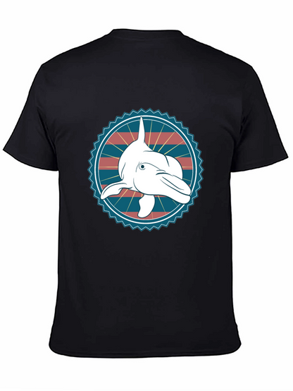 Dolphin Graphic Tee - Stylish Cotton Blend T-Shirt