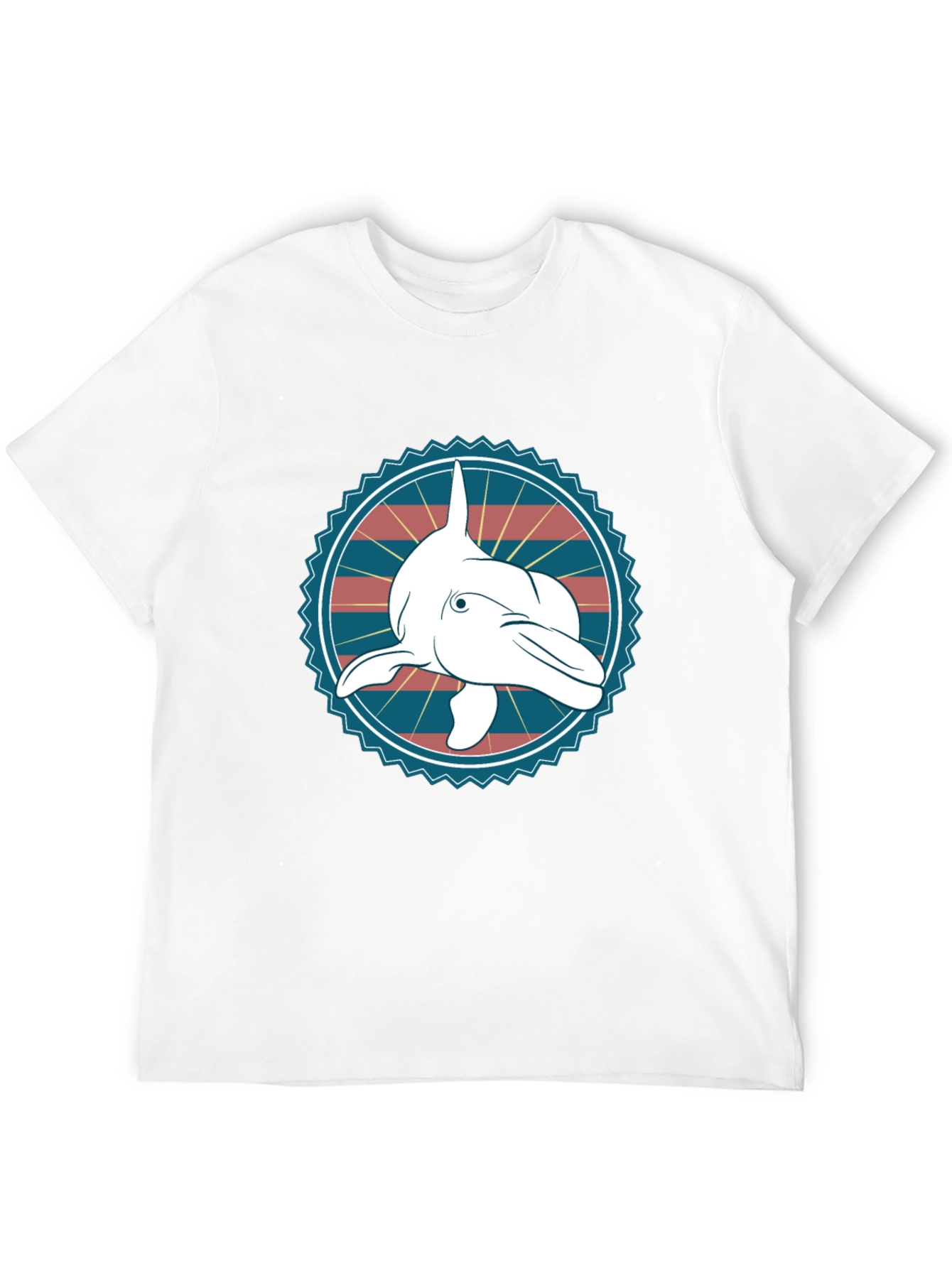 Dolphin Graphic Tee - Stylish Cotton Blend T-Shirt