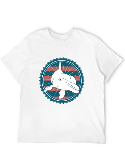 Dolphin Graphic Tee - Stylish Cotton Blend T-Shirt