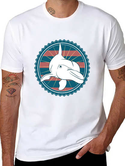 Dolphin Graphic Tee - Stylish Cotton Blend T-Shirt