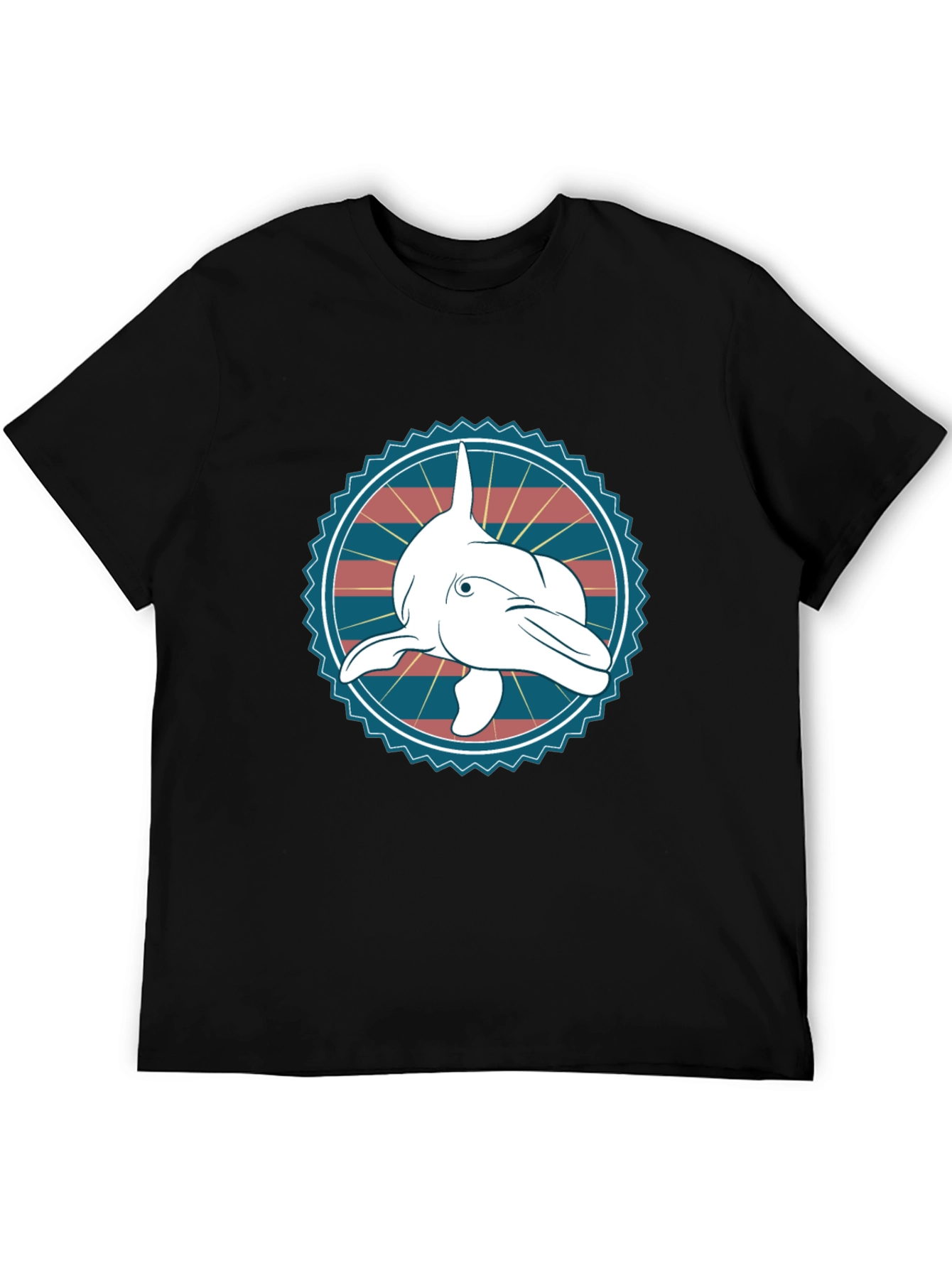 Dolphin Graphic Tee - Stylish Cotton Blend T-Shirt