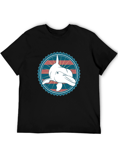 Dolphin Graphic Tee - Stylish Cotton Blend T-Shirt