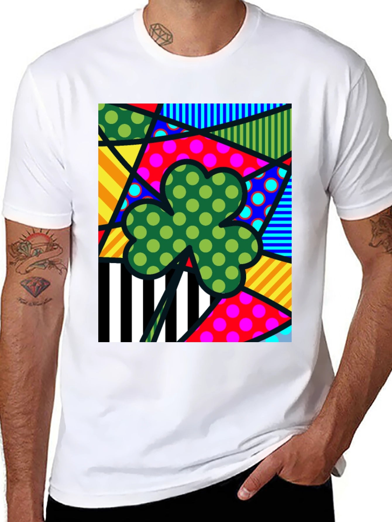 Funky Shamrock T-Shirt - St. Patricks Day Style