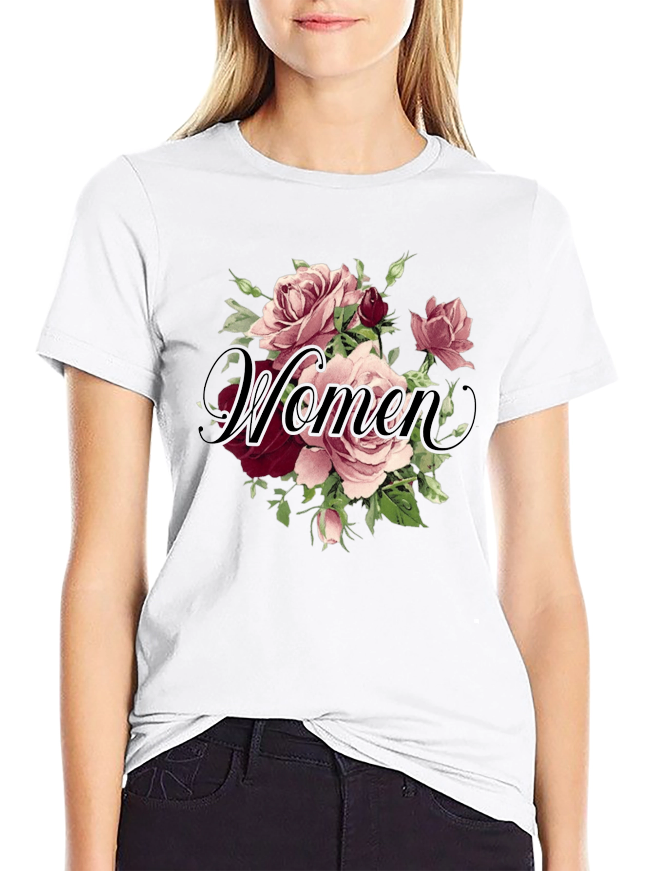 Floral Womens T-Shirt - Elegant Design