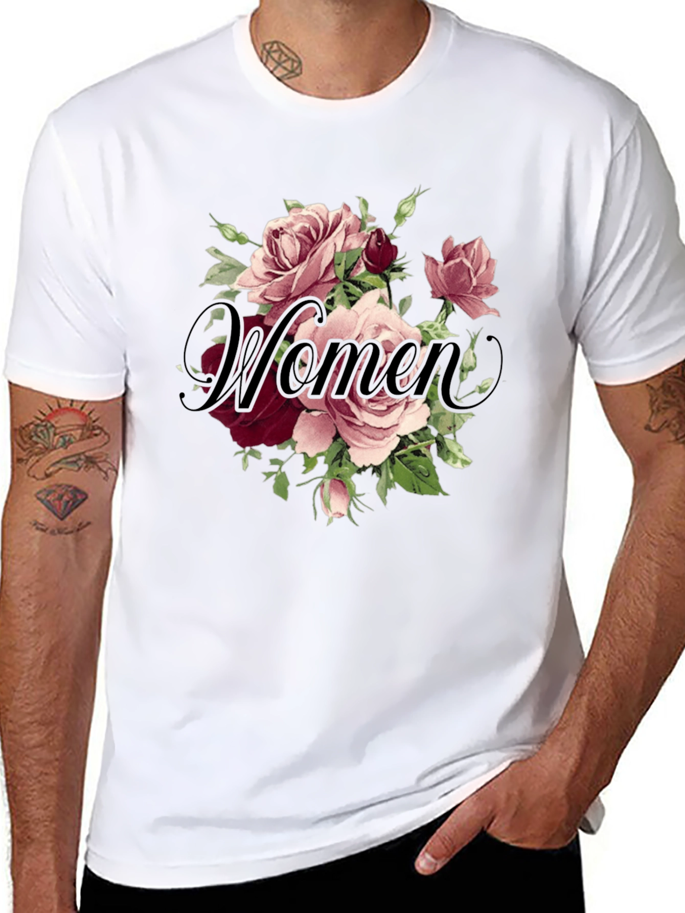 Floral Womens T-Shirt - Elegant Design