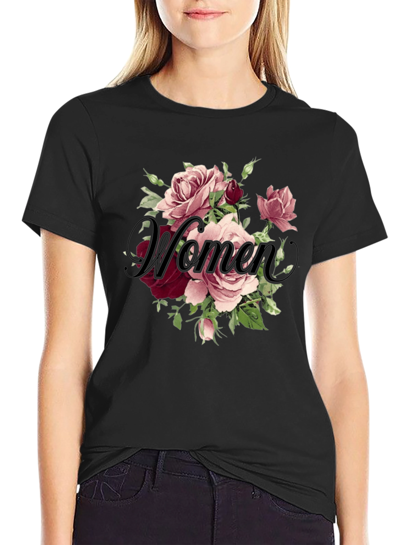 Floral Womens T-Shirt - Elegant Design