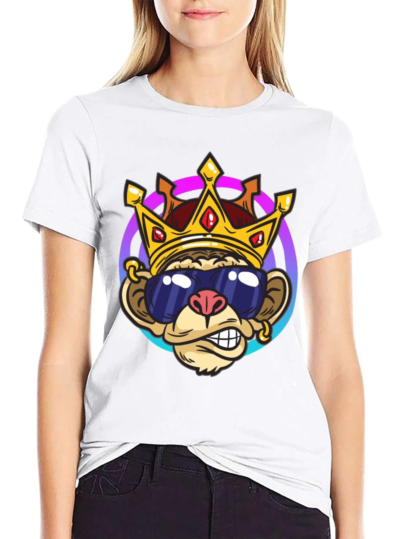 Monkey King Graphic Tee - Cool Cartoon Design
