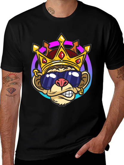Monkey King Graphic Tee - Cool Cartoon Design