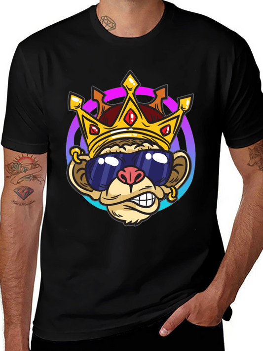 Monkey King Graphic Tee - Cool Cartoon Design