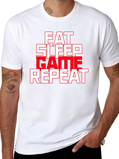 Eat Sleep Game Repeat Graphic Tee
