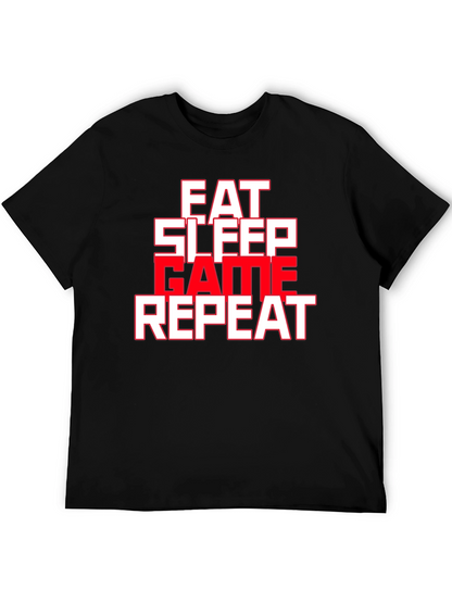Eat Sleep Game Repeat Graphic Tee