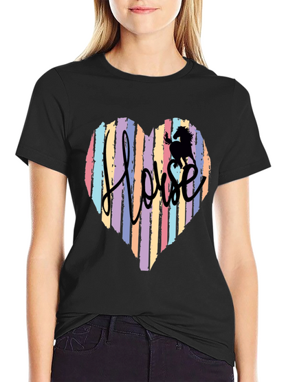 Horse Heart Striped T-Shirt