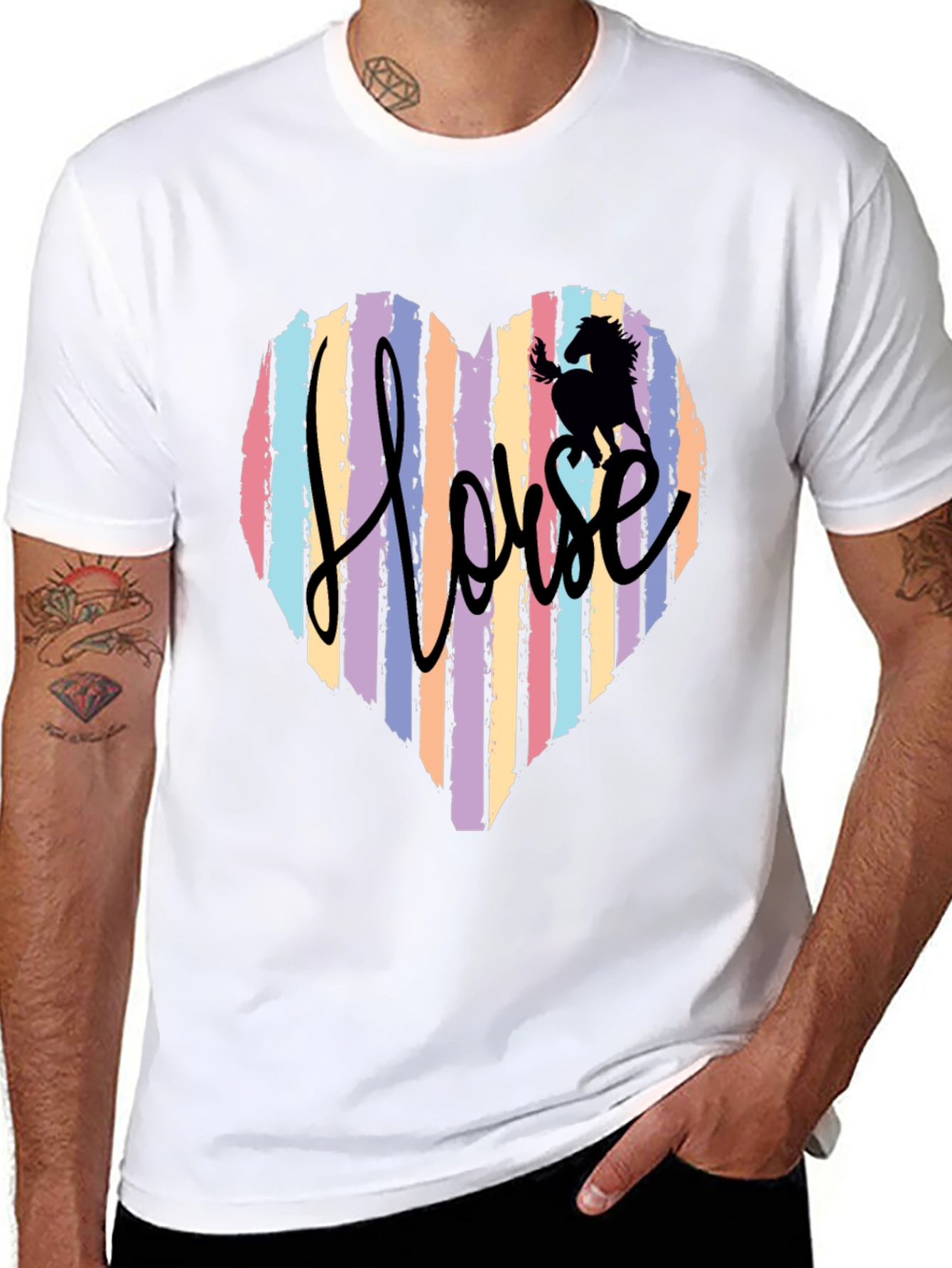 Horse Heart Striped T-Shirt