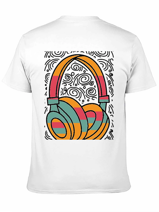Retro Headphones Graphic Tee - Cool Music Lover T-Shirt