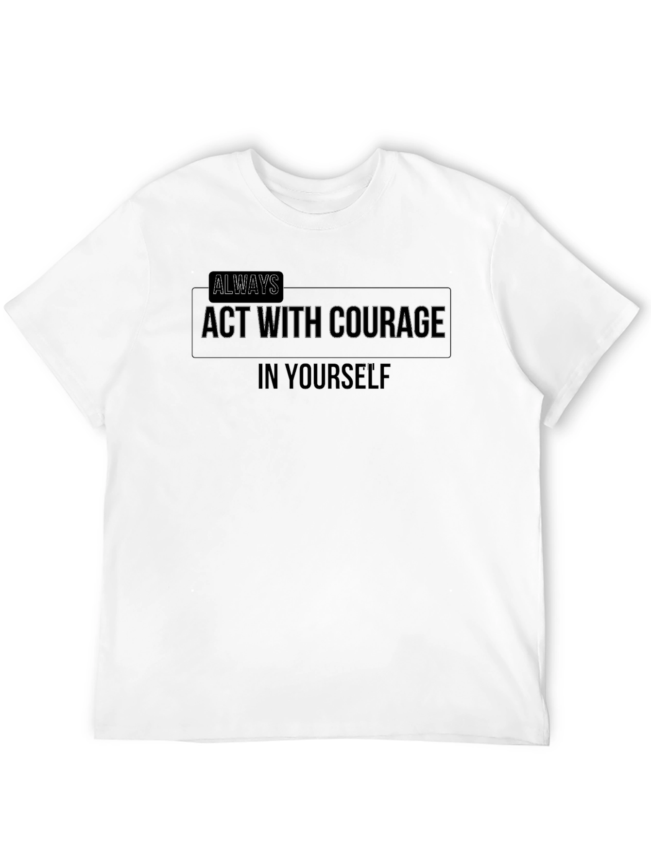 Courage Graphic Black T-Shirt
