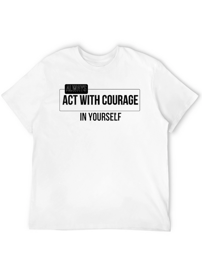 Courage Graphic Black T-Shirt