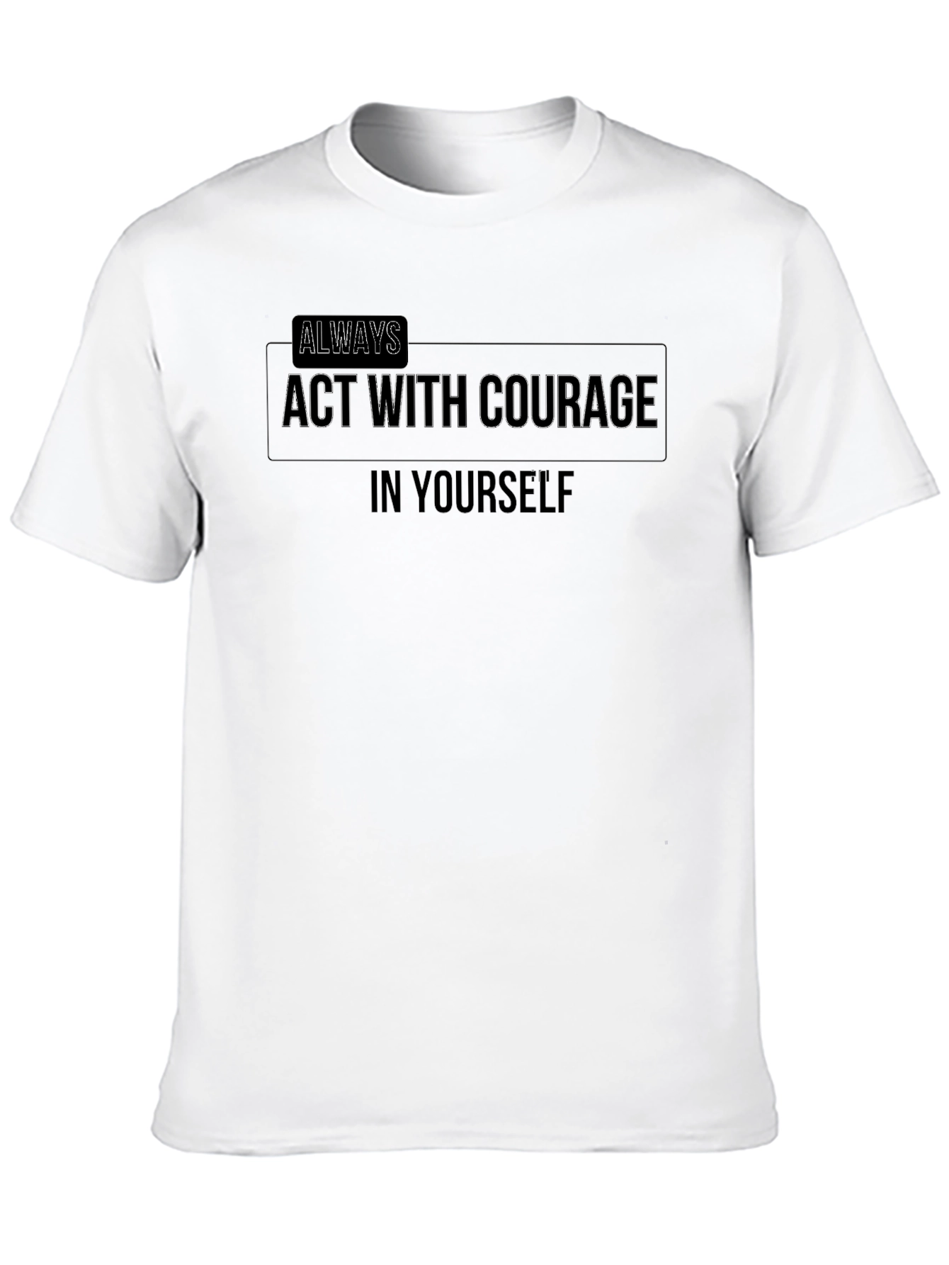 Courage Graphic Black T-Shirt