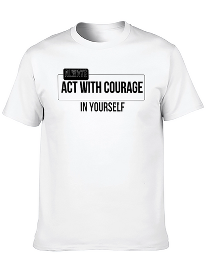 Courage Graphic Black T-Shirt