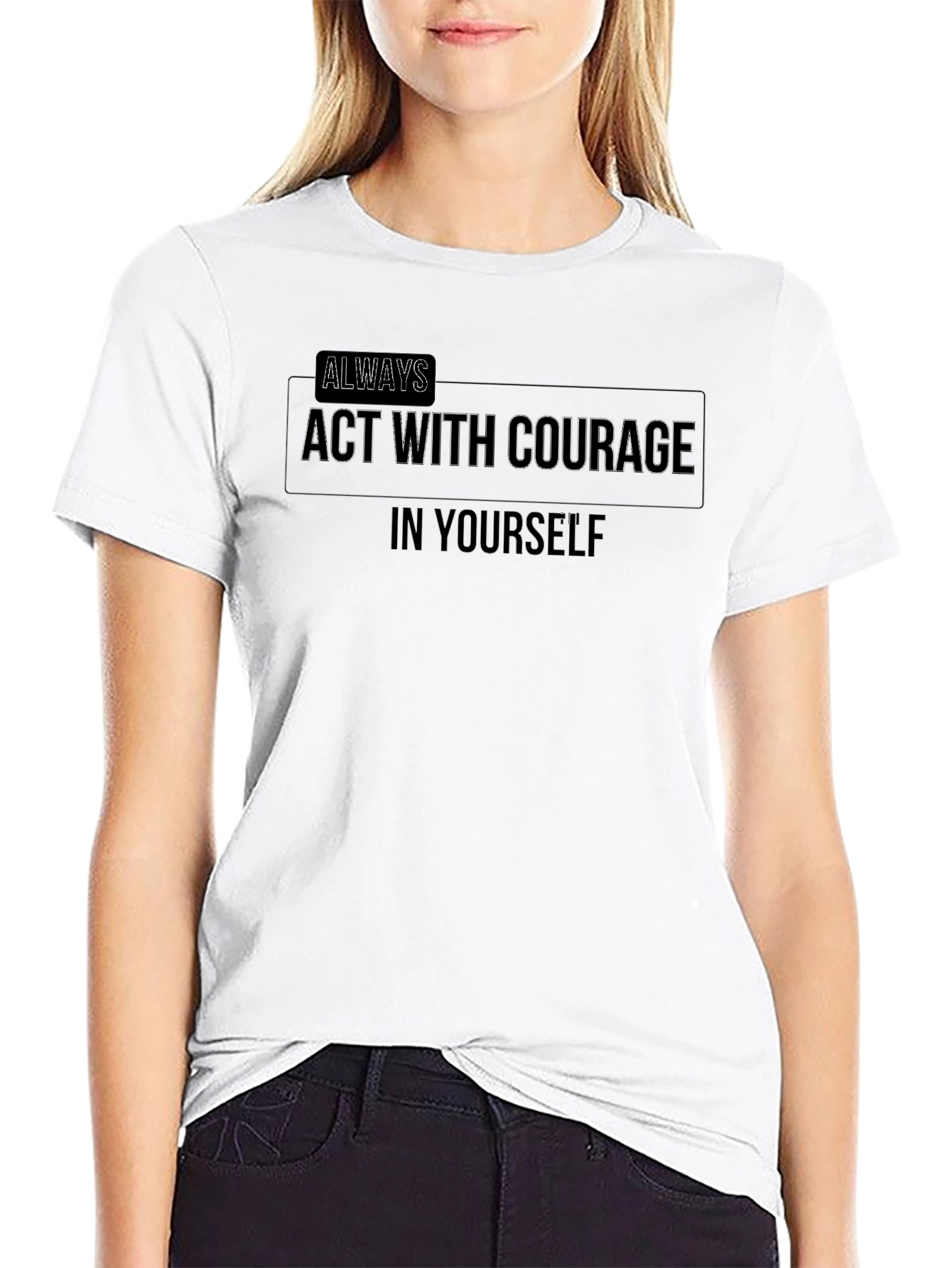 Courage Graphic Black T-Shirt
