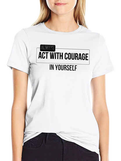 Courage Graphic Black T-Shirt