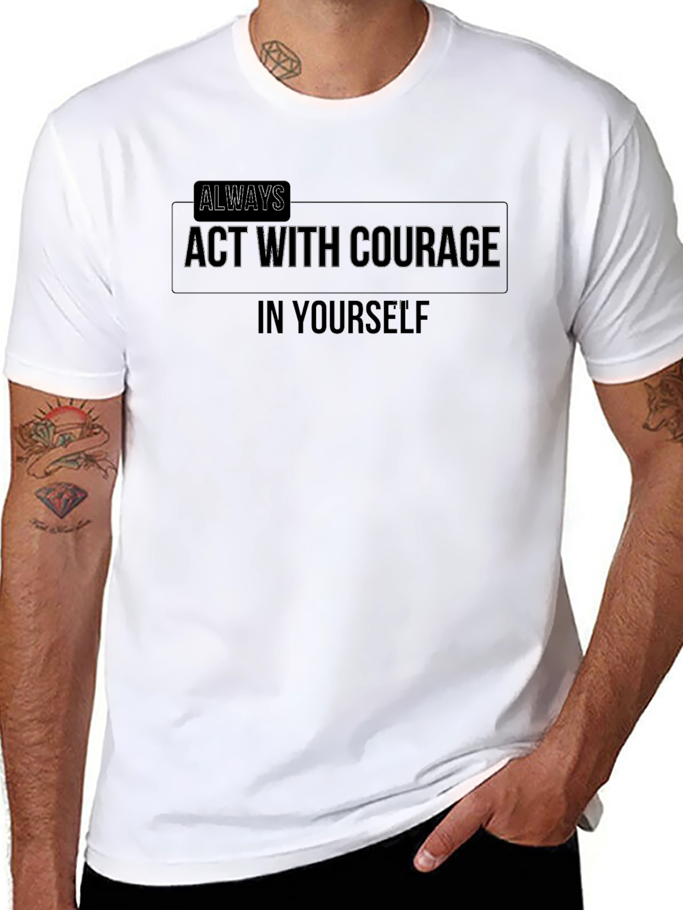Courage Graphic Black T-Shirt