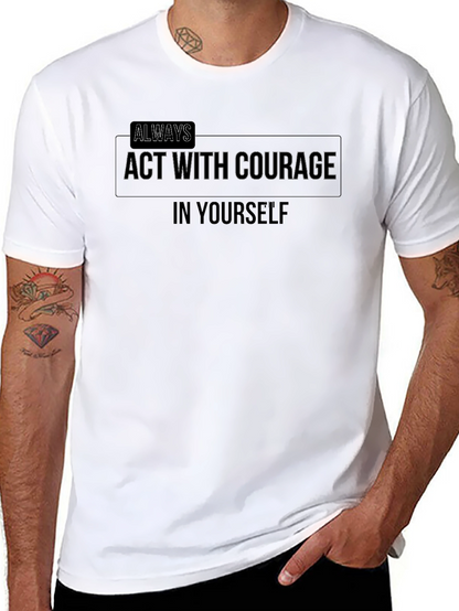 Courage Graphic Black T-Shirt