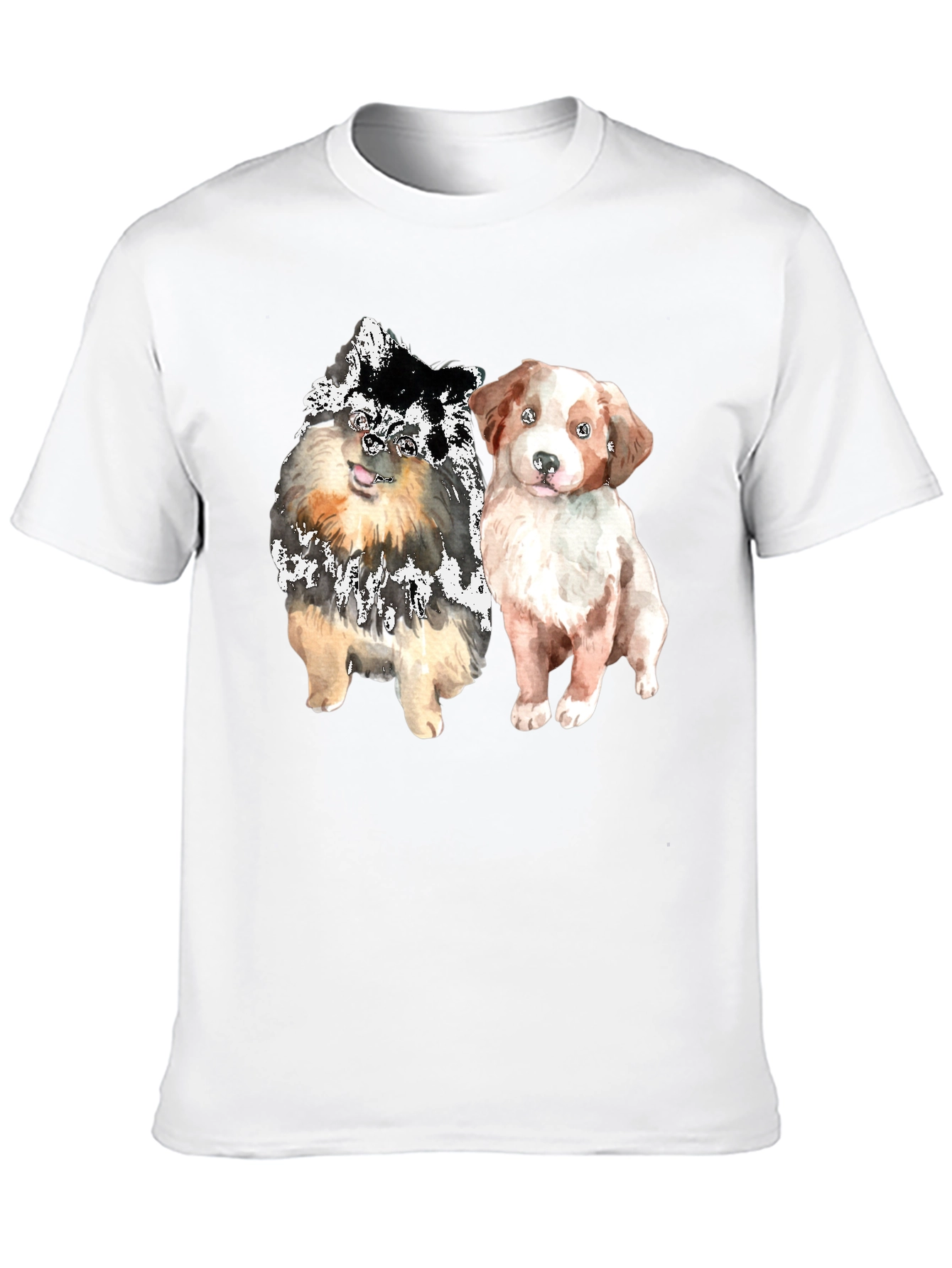 Cute Dogs Graphic Tee - Mens Black T-Shirt