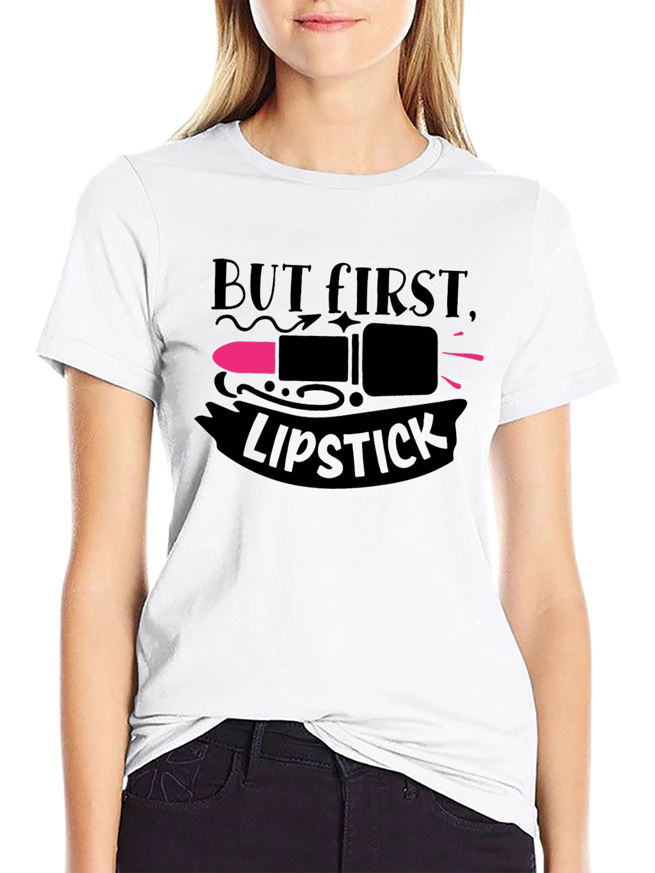 But First Lipstick T-Shirt | Unisex Fashion Tee