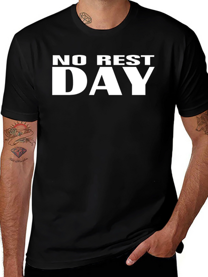 No Rest Day Graphic T-Shirt - Black