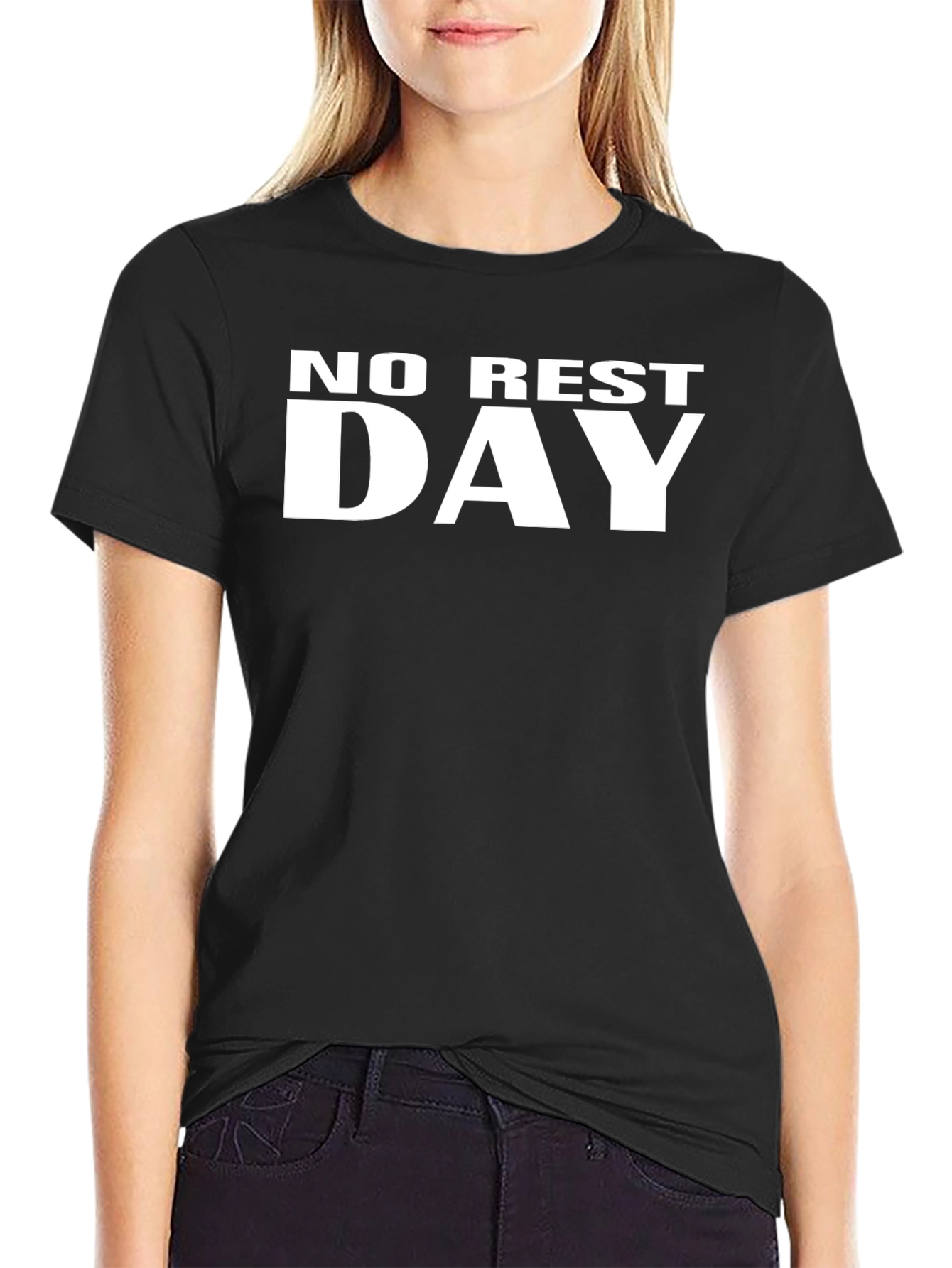No Rest Day Graphic T-Shirt - Black