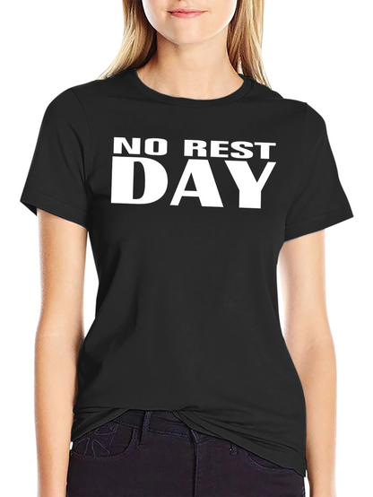 No Rest Day Graphic T-Shirt - Black