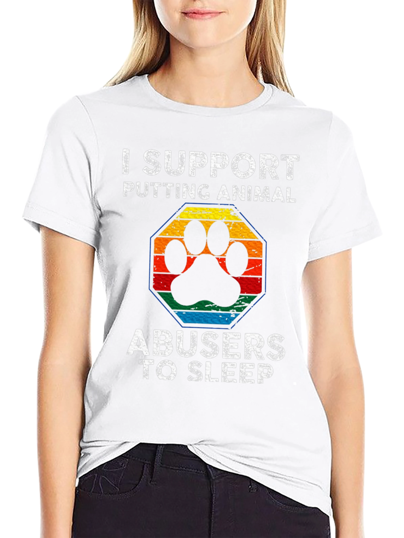 Animal Abuser Sleep Support Tee