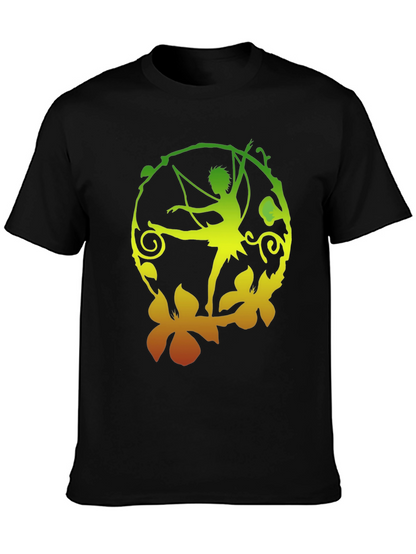 Fantasy Fairy Graphic Black T-Shirt