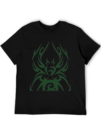 Tribal Design Mens Black T-Shirt