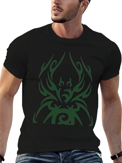 Tribal Design Mens Black T-Shirt