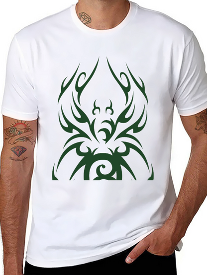 Tribal Design Mens Black T-Shirt