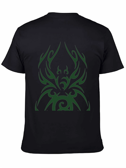 Tribal Design Mens Black T-Shirt
