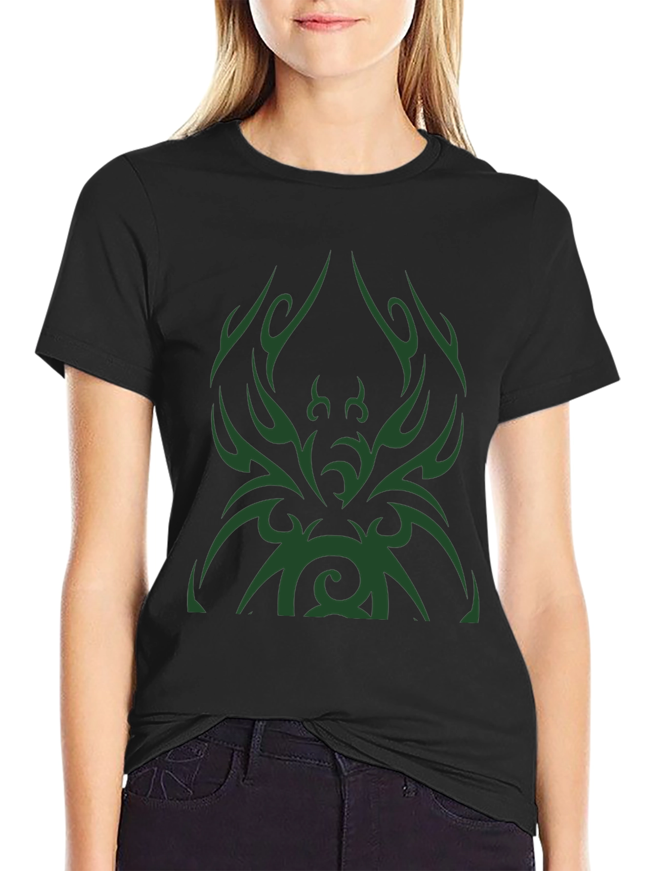 Tribal Design Mens Black T-Shirt
