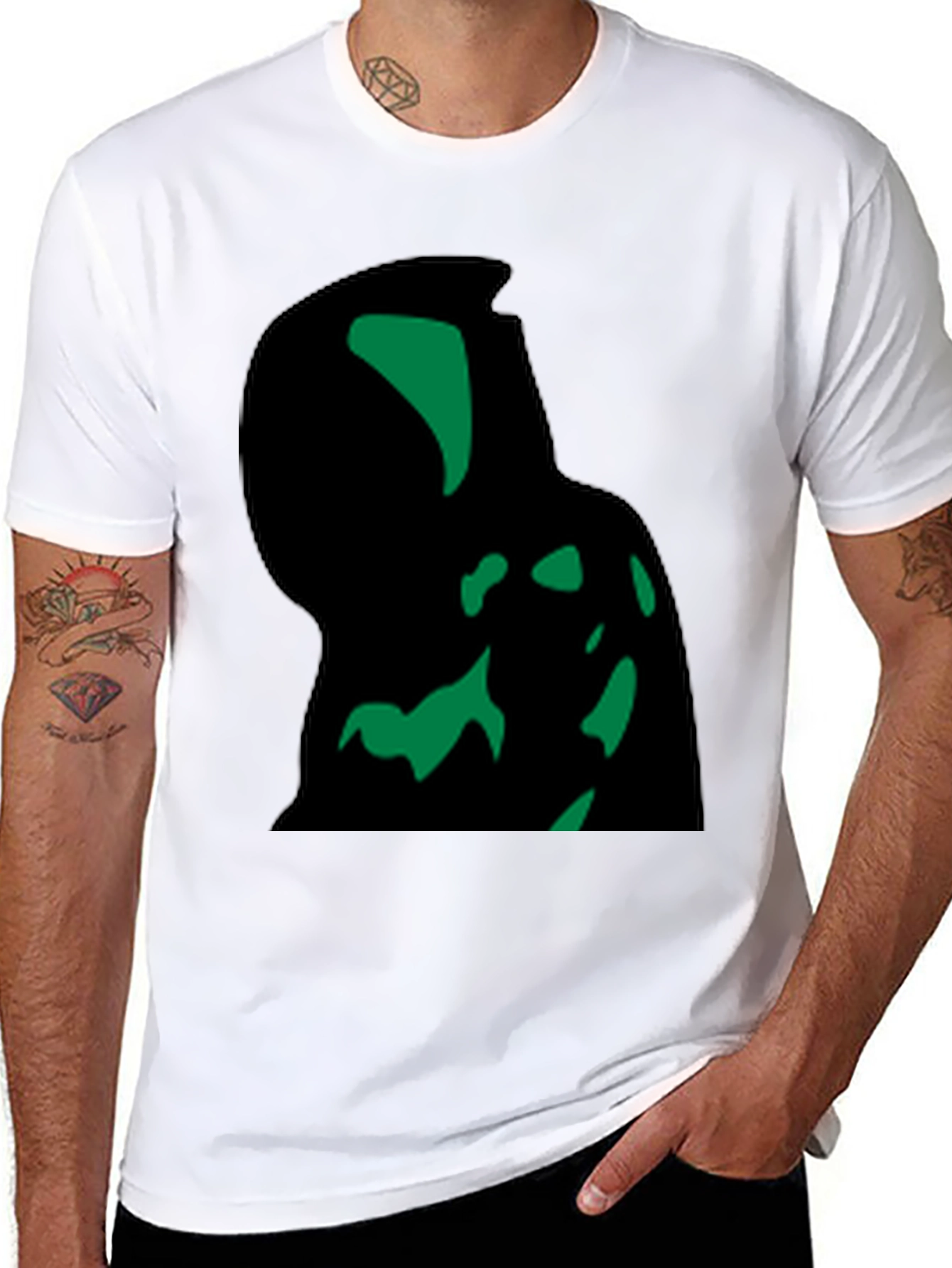 Abstract Graphic Tee - Modern Black T-Shirt
