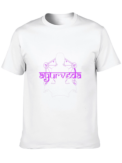 Ayurveda Design Black T-Shirt